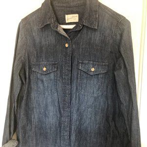 Dark Blue Denim Button Down Size XS